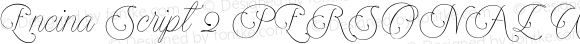 Encina Script 2 PERSONAL USE Regular