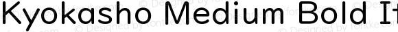 Kyokasho Medium Bold Italic