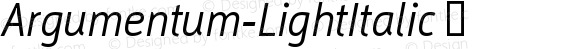 Argumentum-LightItalic ☞