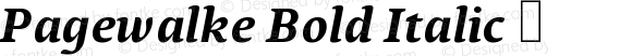 ☞Pagewalke Bold Italic