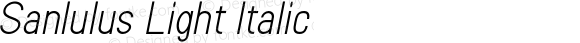 Sanlulus Light Italic