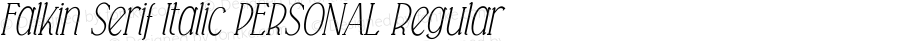 Falkin Serif Italic PERSONAL