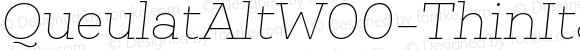 QueulatAltW00-ThinItalic Regular