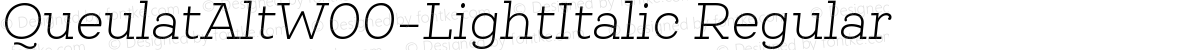 QueulatAltW00-LightItalic Regular