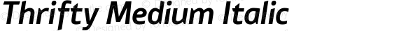 Thrifty Medium Italic