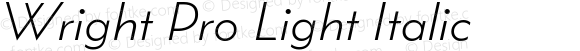 Wright Pro Light Italic