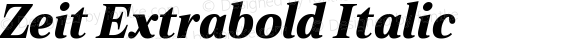 Zeit Extrabold Italic