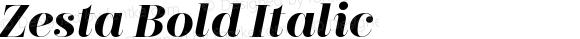 Zesta Bold Italic