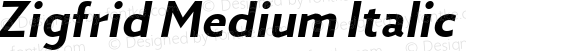 Zigfrid Medium Italic