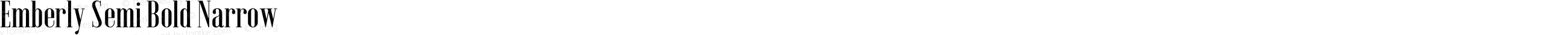 Emberly Semi Bold Narrow