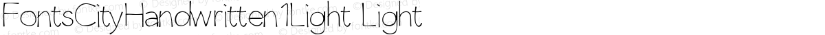FontsCityHandwritten1Light Light