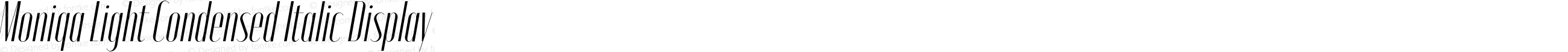 Moniqa Light Condensed Italic Display