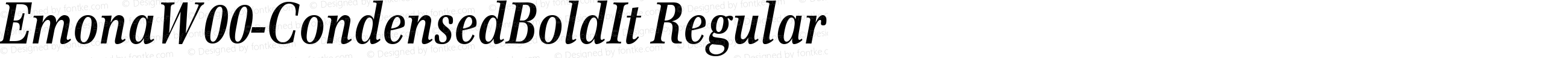 Emona W00 Condensed Bold Italic