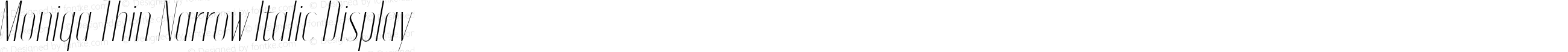 Moniqa Thin Narrow Italic Display