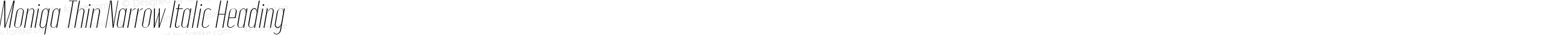 Moniqa Thin Narrow Italic Heading