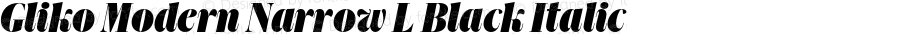 Gliko Modern Narrow L Black Italic