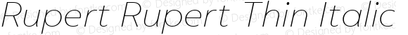 Rupert Rupert Thin Italic