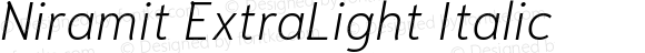 Niramit ExtraLight Italic