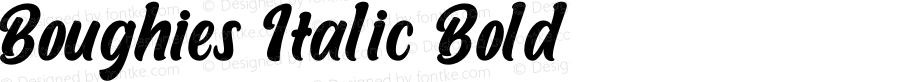 Boughies Italic Bold