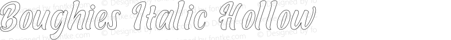 Boughies Italic Hollow