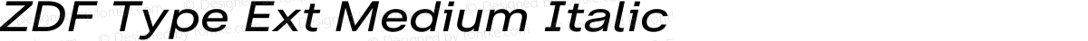 ZDF Type Ext Medium Italic