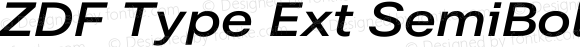 ZDF Type Ext SemiBold Italic