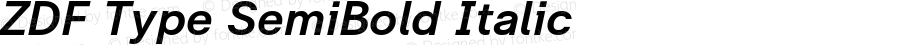 ZDF Type SemiBold Italic
