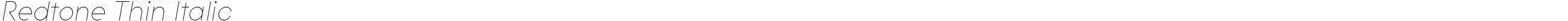 Redtone Thin Italic