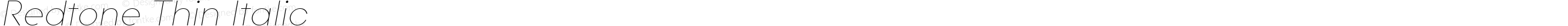 Redtone Thin Italic