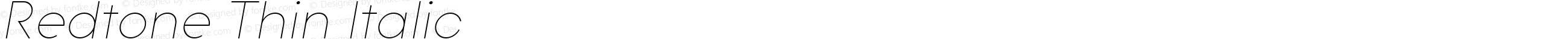 Redtone Thin Italic