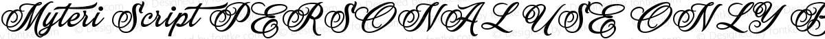 Myteri Script PERSONAL USE ONLY Bold PERSONAL USE ONLY