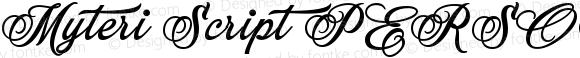 Myteri Script PERSONAL USE ONLY Bold PERSONAL USE ONLY