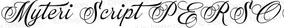 Myteri Script PERSONAL USE ONLY Regular PERSONAL USE ONLY