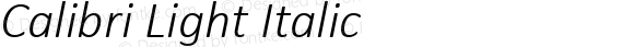 Calibri Light Italic