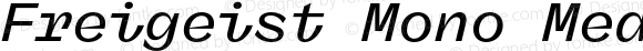 Freigeist Mono Medium Italic