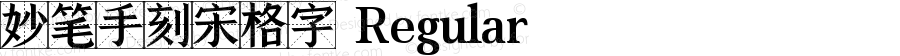 妙笔手刻宋格字 Regular 