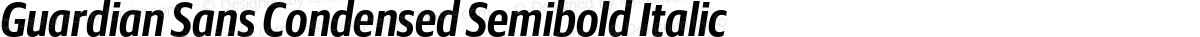 Guardian Sans Condensed Semibold Italic