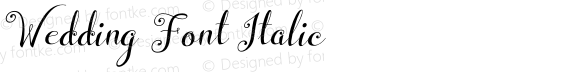 Wedding Font Italic