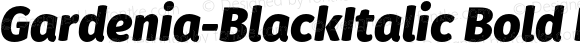 Gardenia-BlackItalic Bold Italic