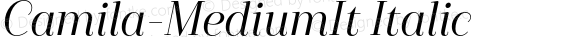 Camila-MediumIt Italic