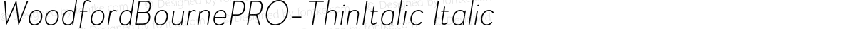 WoodfordBournePRO-ThinItalic Italic