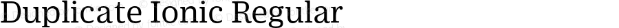 Duplicate Ionic Regular