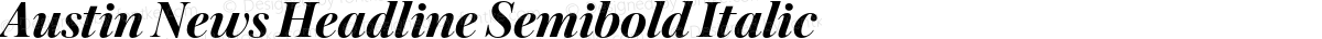 Austin News Headline Semibold Italic