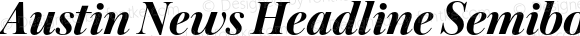 Austin News Headline Semibold Italic