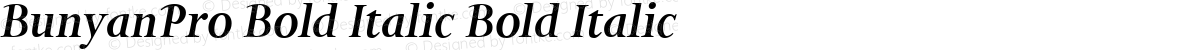 BunyanPro Bold Italic Bold Italic