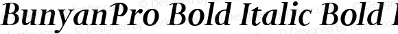 BunyanPro Bold Italic Bold Italic