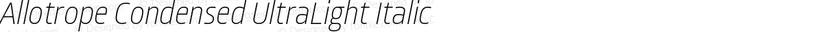 Allotrope Condensed UltraLight Italic