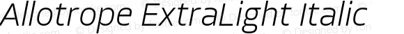 Allotrope ExtraLight Italic