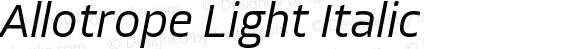 Allotrope Light Italic