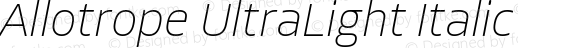 Allotrope UltraLight Italic